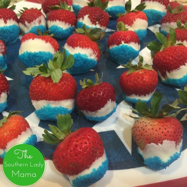 Patriotic Strawberries - The Southern Lady Mama